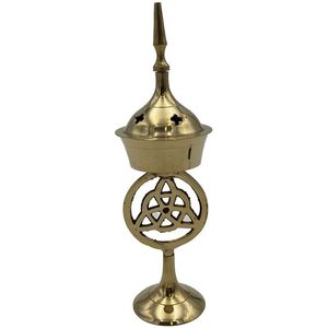 Cross Design Large Censer Charcoal <b>Incense</b> Burner For table Decoration Free Standing Good Quality Brass <b>Incense</b> Burner Best Cost - Product Image 1