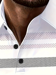 Revers décontracté à la mode pour hommes pour polo motif solide en coton/polyester 220 grammes tissu avant Logo Placement - Product Image 5