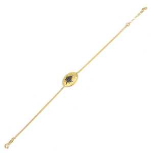 925 Sterling Silver Leaf Pattern Chain <b>Bracelet</b> Yellow Crystal Crystal <b>Bangles</b> & <b>Bracelets</b> - Product Image 2