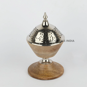 Quemador y Soporte de Incienso de Metal y Madera de Primera Calidad, Incienso Indio Ecológico Religioso - Product Image 3