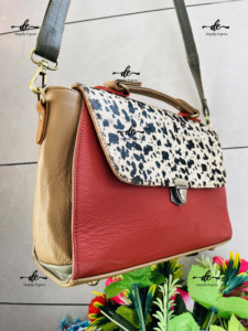 New Western Style Recycled Leather Handbag Stubby Color Purse <b>Women</b> Stylish Animal Print Shoulder Sling <b>Bag</b> - Product Image 2