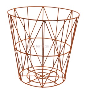 IHA IHAWB036 Seau de rangement rond en fer argenté, doré et noir pour bureau - Product Image 2