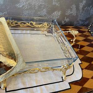 Chauffe-plats pour mariage Ensemble de buffet doré au design unique pour hôtels et restaurants Usage quotidien Supports en métal Plats à friction en laiton - Product Image 4