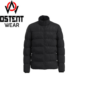 Wholesale Custom Made High Quality Nylon <b>Bubble</b> Jacket Men Women Winter Puffer Stand Collar Shiny Removable Hooded Canvas Fabric - Product Image 5