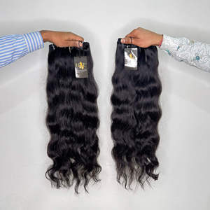 Extensions de cheveux naturels ondulés, bouclés, alignés aux cuticules, bruts, ondulés, non traités, en provenance d'Inde, pour fournisseurs - Product Image 2