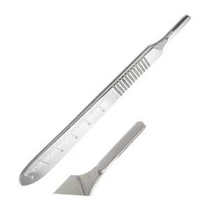 Lot de 10 poignées de scalpel jetables stériles et lames en acier inoxydable pour l'anatomie chirurgicale - Product Image 6