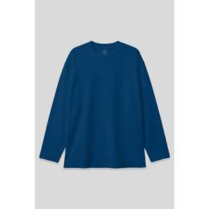 Tommylife เสื้อสเวตเตอร์คอกลมสำหรับผู้ชายสีดำรุ่นพื้นฐาน-88107-สีขาว - Product Image 4