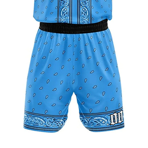 Venta al por mayor de ropa uniforme de baloncesto de color azul personalizado su propio nombre del equipo Logo poliéster baloncesto Jersey conjuntos para los hombres - Product Image 6