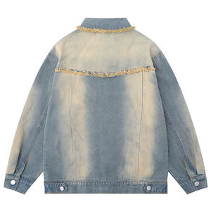 แจ็กเก็ตระบายอากาศได้ดีสำหรับผู้ชายเสื้อแจ็กเก็ตยีนส์ระบายอากาศได้ผ้าฝ้าย100% มีสไตล์ - Product Image 2