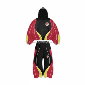 Premium 320 GSM coupe-vent costume doux polyester tissu rouge jaune noir panneaux incurvés personnalisable logo sérigraphie grande taille - Product Image 5