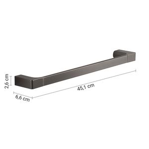 Panarea 45 cm mobili da bagno spazzolato portasciugamani cromato con finitura Gunmetal eleganti portasciugamani - Product Image 6