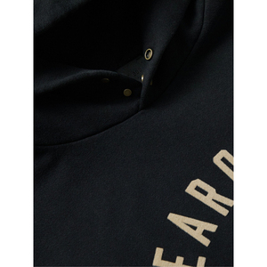 Sweat à capuche personnalisé noir vintage surdimensionné pour hommes 100% coton Streetwear bouffée impression techniques brodées pour l'hiver - Product Image 4
