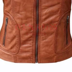 Concevez votre propre motard femmes en cuir véritable vestes femmes utilisent veste en cuir à vendre en ligne - Product Image 6