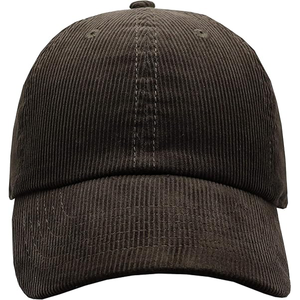 หมวกเบสบอลผ้าลูกฟูก100% ผ้าฝ้ายวินเทจหมวกโปโลปรับได้สำหรับทุกเพศ - Product Image 6