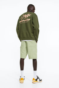 Streetwear Vintage à la mode Cargo uni blanc ample ajusté Cargo Denim Shorts pour hommes broderie personnalisée Logo design Shorts - Product Image 6