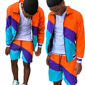 Top Notch jacket and short <b>set</b> zip up wind breaker jacket hoodie cargo running sports two piece biker pants short <b>set</b> men - Product Image 4
