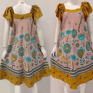 Chrysanta Premium Fabric Vestidos cortos casuales para la comodidad en el hogar - Product Image 2