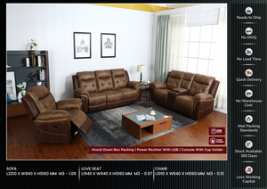 COLECCIÓN AMERICAN TELA POWER MOTION RECLINER LOVE SEAT CON CONSOLA - Product Image 6