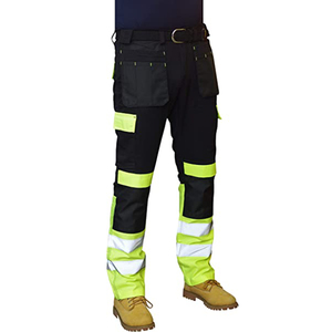 Túi chịu mài mòn an toàn làm việc thời trang hai màu băng phản chiếu quần mùa đông công nhân an toàn vải - Product Image 3