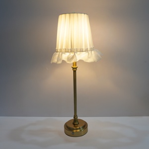 Romantic Wedding Table Lamp, Lace-trimmed Lampshade, Remote Control with Multiple <strong>Lights</strong>, Touch Controls, Rechargeable. - Product Image 2