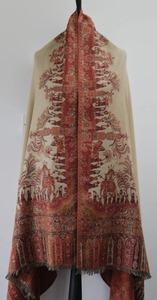 ผ้าคลุมไหลแคชเมียร์ ปักลายคานี ผ้าพัชมีนาเนื้อผ้าทึบ ระบายอากาศได้ดี นุ่มสบาย ผลิตจากโพลีเอสเตอร์ สำหรับผู้หญิง ใส่ในฤดูหนาว งานเทศกาล หรือสวมใส่ลำลอง - Product Image 5