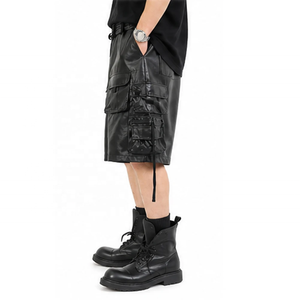 Shorts Cargo Homme en Cuir Écologique Personnalisables avec Cordon de Serrage et Taille Élastique – Nouvelle Collection Promotionnelle - Product Image 2