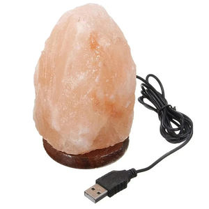 Lampe à sel de l'Himalaya approvisionnement en vrac petit grand décor à la maison bureau vacances cadeau Base en bois USB lampes à sel - Product Image 4