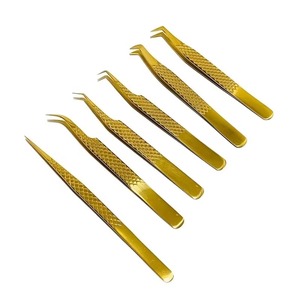 Pince à épiler japonaise en acier inoxydable de haute qualité, à pointe lisse, avec logo personnalisé, durable, pour extensions de cils, outil de beauté de précision pour les professionnels de salon - Product Image 3