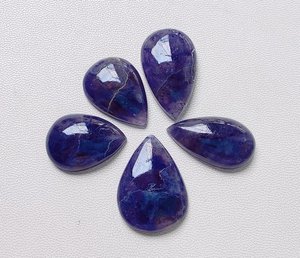 Lote de tamaño mixto de piedras preciosas sueltas de corte de cabujón de pera de iolita Natural de la mejor calidad para accesorios de joyería - Product Image 3