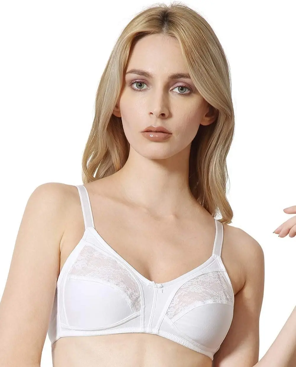 Bra seksi wanita trendi Lingerie Wanita Bra melar putih Premium dengan tali dapat diatur grosir persediaan pabrik wanita