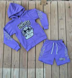 Sudadera con capucha con estampado de pantalla lavada de felpa francesa personalizada para hombre - Product Image 5