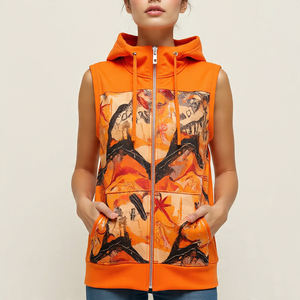 Sudadera con capucha de sublimación con cremallera para correr para mujer - Product Image 5