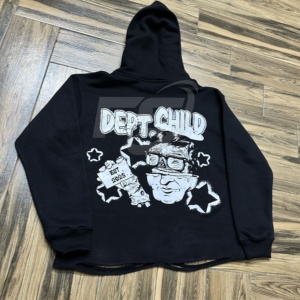 Men's Plus Size No <b>String</b> Oversized 3D Puff Printing Cropped <b>Top</b> Hoodie Custom Logo 340g Eco-Friendly 100% Cotton Fleece Knitted - Product Image 2