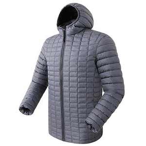 Men's Stand Collar Zipper Closure Winter Jacket 100% Nylon Windproof and Heated Black Padded High Street Style OEM Service - Product Image 5