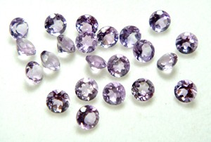 Couleur violette améthyste à facettes coupe bonne qualité naturel pierre précieuse en vrac bijoux matériel rond brillant haut en forme de pierre de naissance - Product Image 2