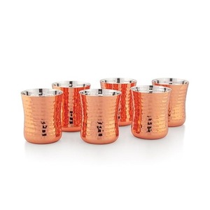 ชุดขวดน้ำทำจากทองแดงบริสุทธิ์อุปกรณ์สำหรับดื่มแก้วแบบมินิมอล2ขวดพร้อมดีไซน์แบบใช้ค้อนดื่มโดยตรงสำหรับใช้ในครัว faizacraft โลหะ - Product Image 3