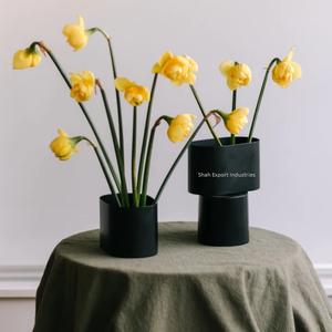 Florero con forma de barco de Metal chapado en oro para mesa, hogar y oficina, jarrones florales hechos a mano de nuevo estilo decorativo - Product Image 3