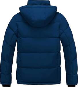 Veste bouffante légère à la mode pour hommes en toile douce et chaude Design à bulles personnalisé à la mode avec col montant Style High Street - Product Image 3