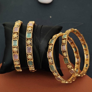 Joyería de Moda, Diseño Rajwadi Pulido, Estilo Elegante de Diseñador, Accesorios para Fiestas, Joyería Kemp para Mujer, Conjunto de Brazaletes - Product Image 1