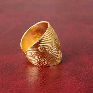 New Arrival Silver Eye Tribal Elephant Boho Brass <b>Rings</b> Women 18k Gold Plated Ethnic Animal Wide Band Statement <b>Ring</b> Third Party - Product Image 4