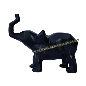 Metal <b>Elephant</b> Figurines Sculpture <b>Decorative</b> <b>Elephant</b> Feng Shui Statue With Trunk up for Office Shop Hotel - Product Image 3
