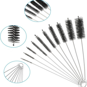 Juego de cepillos de limpieza para acuario, cepillo de doble extremo con manguera flexible, 10 cepillos de nailon para limpiar tubos, para filtro de pecera y bomba - Product Image 6