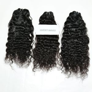 Extensiones de cabello ondulado natural de pelo indio natural, cabello humano virgen Remy barato, paquetes sin procesar - Product Image 4