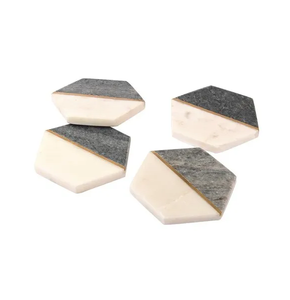 Top Quality Marble <b>Coaster</b> Bar Party Accessories Marble <b>Coaster</b> Hexagon Shape and Functional Elegant <b>Drink</b> <b>Coasters</b> for Home - Product Image 1
