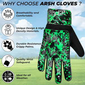 Gants d'entraînement de football unisexes pour enfants et adultes, respirants, antidérapants, résistants à l'usure, en latex imperméable, à fermeture à lacets, pour l'extérieur - Product Image 5
