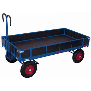 Carro de Plataforma Manual Variofit con Neumáticos de 4 Ruedas, Carretilla Industrial de 4 Usos para Almacén y Compras, Personalizable OEM - Product Image 1