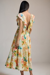 Vestido de Algodón Modal con Estampado Floral Hecho a Mano en India, Dulce Vestido de Novia para Luna de Miel, Regalo para Ella, Ropa de Verano de Manga Corta - Product Image 2