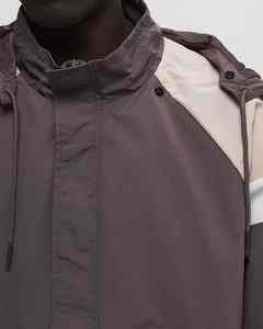 Haut de gamme unisexe vêtements décontractés coupe-vent veste automne coupe-vent à capuche Camouflage demi fermetures à glissière Logo personnalisé enduit printemps - Product Image 3