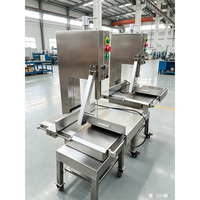 Scie à ruban commerciale pour viande 2,2 kW, scie à os électrique, machine à découper la viande et le poisson congelés