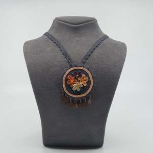 Collar con colgante de moda İğne Oyası Madalyon Kolye - Product Image 1